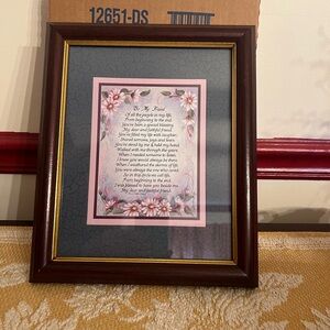Home Interior "For My Friend" Framed Picture